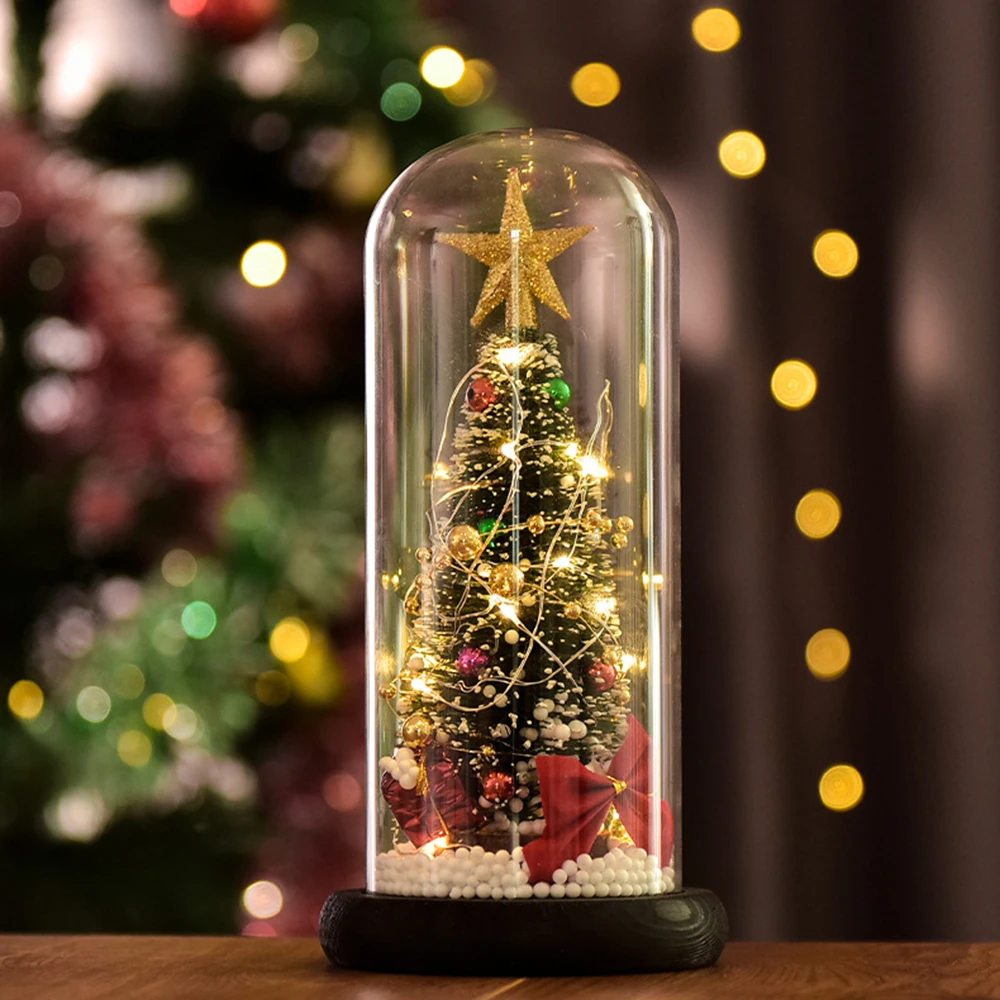 2020 New Christmas Tree Glass Dome Display Base LED Fairy String Light Home Decor Bedroom Desk Night Light For Christmas Gift
2020 New Christmas Tree Glass Dome Display Base LED Fairy String Light Home Decor Bedroom Desk Night Light For Christmas Gift