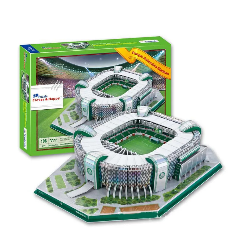 Бразильский парк Антарктида футбольный стадион обучение 3D Бумага DIY Модель пазла