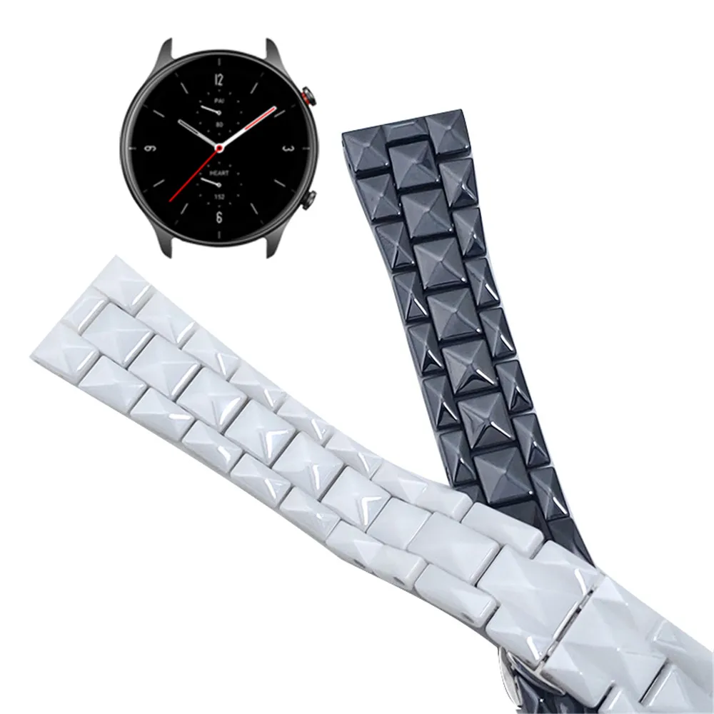 Ceramic Strap For Huami Amazfit GTR 2 47mm 42mm Band Slim Bracelet for Amazfit Stratos 3 GTS Bip S 2e 20mm 22mm Luxury Wristband
Ceramic Strap For Huami Amazfit GTR 2 47mm 42mm Band Slim Bracelet for Amazfit Stratos 3 GTS Bip S 2e 20mm 22mm Luxury Wristband