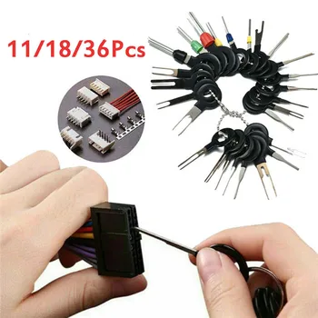 11/18/36Pcs Car Terminal Removal Electrical Wiring Crimp Connector Pin Extractor Kit Automobiles Terminal Repair Hand Tools 
11/18/36Pcs Car Terminal Removal Electrical Wiring Crimp Connector Pin Extractor Kit Automobiles Terminal Repair Hand Tools