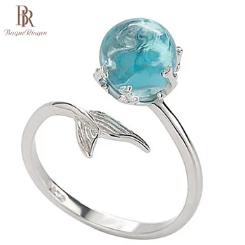 Bague Ringen 925 Silver Ring Blue Crystal Mermaid Bubble Open Rings For Women Wedding Birthday Gift Fashion High Qualtiy Jewelry
Bague Ringen 925 Silver Ring Blue Crystal Mermaid Bubble Open Rings For Women Wedding Birthday Gift Fashion High Qualtiy Jewelry