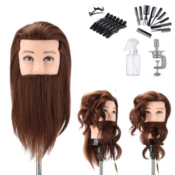 Mannequin Head Hairstyle Doll Men 14" Real Human Hair with Beard Hairdressing Manikin Hair Salon Hairdressing Training Head
Mannequin Head Hairstyle Doll Men 14" Real Human Hair with Beard Hairdressing Manikin Hair Salon Hairdressing Training Head