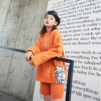 Women Pullover Sweater 2020 Spring And Winter Knitting Two Piece O-Neck Loose Casual Female Sweaters
Women Pullover Sweater 2020 Spring And Winter Knitting Two Piece O-Neck Loose Casual Female Sweaters