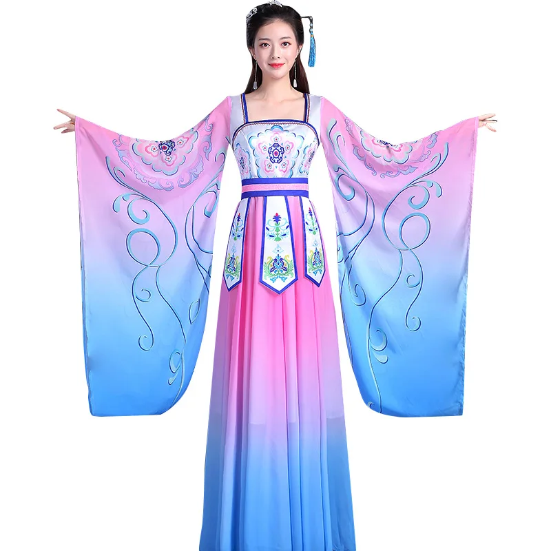 Фото Новый осенний костюм из натурального материала Hanfu этап Костюмы традиционный для