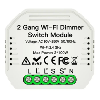2 Gang DIY WiFi Smart 2 Way Light LED Dimmer Module Switch Smart Life/Tuya APP Remote Control Work with Alexa Google
2 Gang DIY WiFi Smart 2 Way Light LED Dimmer Module Switch Smart Life/Tuya APP Remote Control Work with Alexa Google