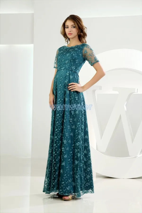 free Shipping Promotion Short sleeves Maxi Long 2018 new Vestido de noiva Formales Lime Bandage Lace Mother of The Bride Dresses | Свадьбы и