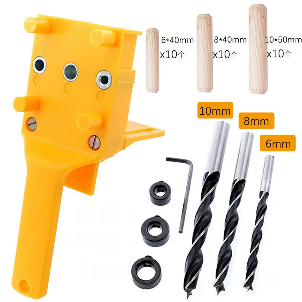 Drill Bit Puncher Pocket Hole Jig Kit 6/8/10mm Angle Drill Guide Woodwoorking Hole Puncher Locator Jig Drill Bit Carpentry Tools
Drill Bit Puncher Pocket Hole Jig Kit 6/8/10mm Angle Drill Guide Woodwoorking Hole Puncher Locator Jig Drill Bit Carpentry Tools