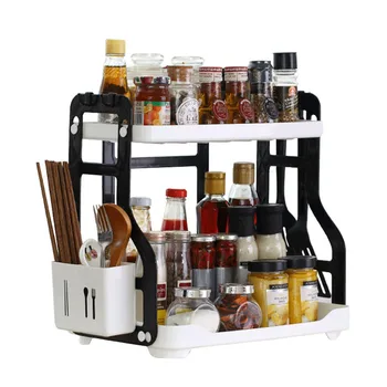 2-Tier Kitchen Spice Racks Standing Bathroom Shelf Kitchen Countertop Storage Rack With Side Hooks Tableware Holder
2-Tier Kitchen Spice Racks Standing Bathroom Shelf Kitchen Countertop Storage Rack With Side Hooks Tableware Holder