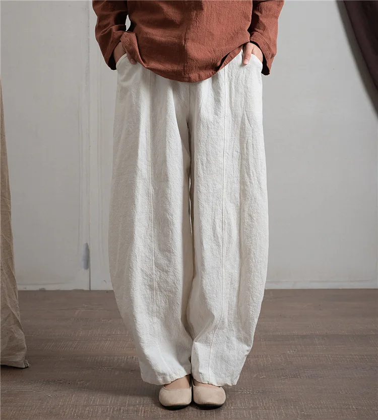 Women Loose Spring Autumn Solid Color Linen Pants Female Vintage Elastic Waist Pants Ladies 2019 Fall Flax Trousers
Women Loose Spring Autumn Solid Color Linen Pants Female Vintage Elastic Waist Pants Ladies 2019 Fall Flax Trousers