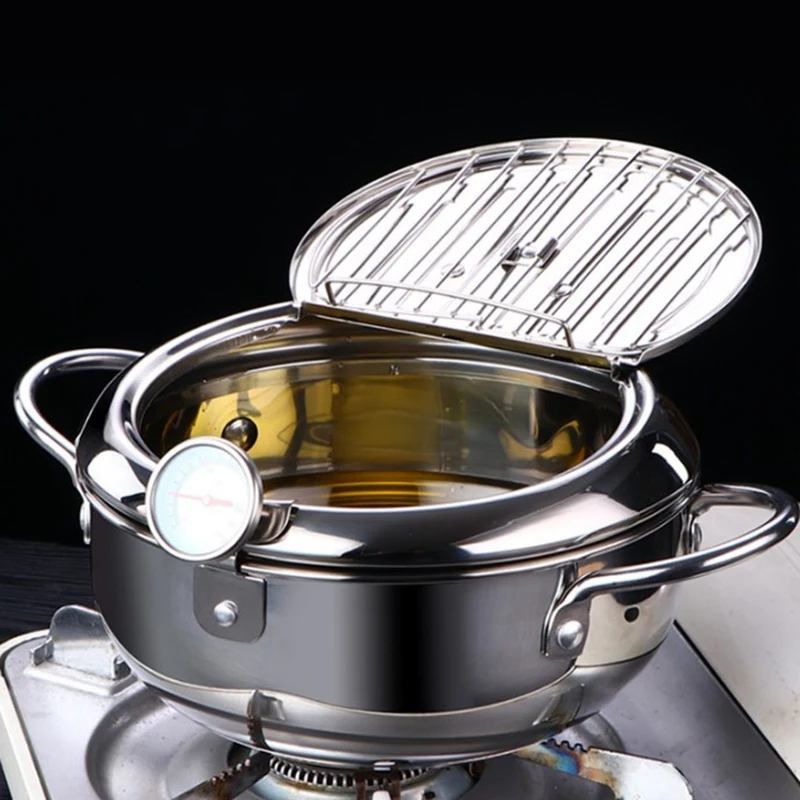 MOM's HAND Kitchen Deep Frying Pot Thermometer Tempura Fryer Pan Temperature Control Fried Chicken Pot Cooking Tools
MOM's HAND Kitchen Deep Frying Pot Thermometer Tempura Fryer Pan Temperature Control Fried Chicken Pot Cooking Tools