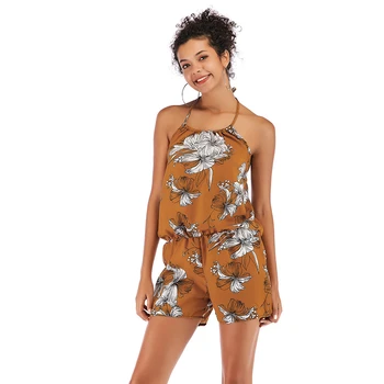 Summer Print Strap Shorts Jumpsuit Women Holiday Hot Halter Backless Fresh Casual Playsuit Lady Suit
Summer Print Strap Shorts Jumpsuit Women Holiday Hot Halter Backless Fresh Casual Playsuit Lady Suit