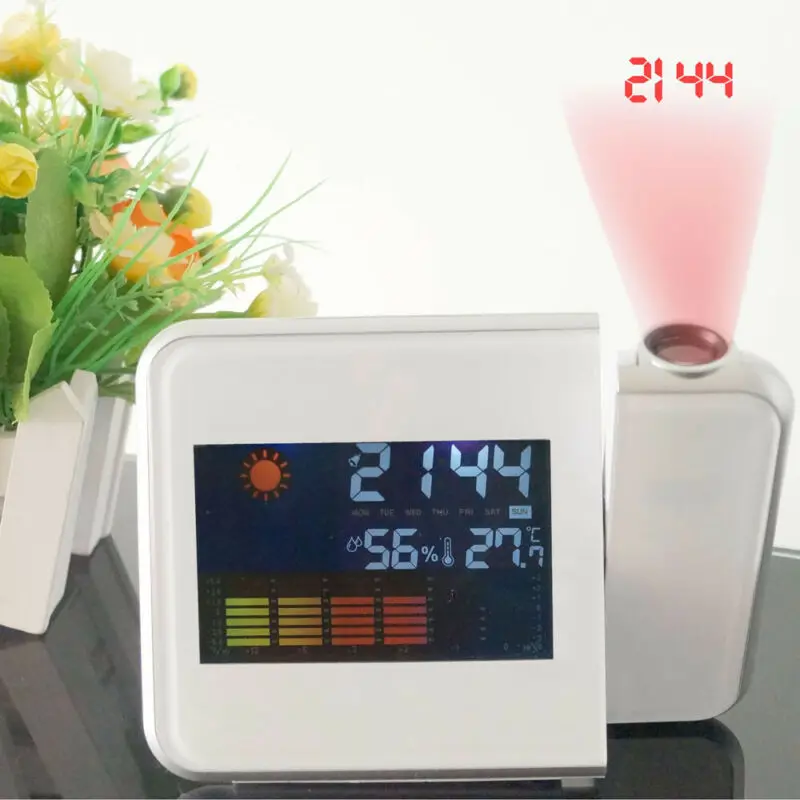 New Creative Cool Alarm Projection LED Alarm Clock Voice Talking Temperature Wall/Ceiling LCD Digital LED Backlight Alarm Clock
New Creative Cool Alarm Projection LED Alarm Clock Voice Talking Temperature Wall/Ceiling LCD Digital LED Backlight Alarm Clock