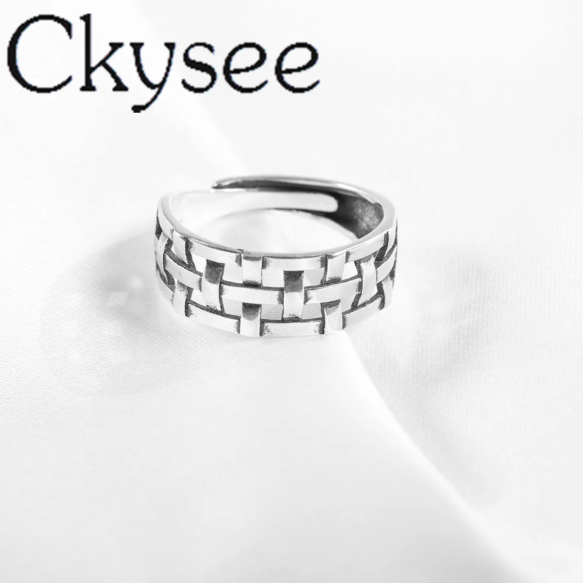 Ckysee 100% 925 Sterling Silver Line Cross Open Vintage Ring Adjustable Closed Ring Dia 18mm 925 Silver Jewelry
Ckysee 100% 925 Sterling Silver Line Cross Open Vintage Ring Adjustable Closed Ring Dia 18mm 925 Silver Jewelry