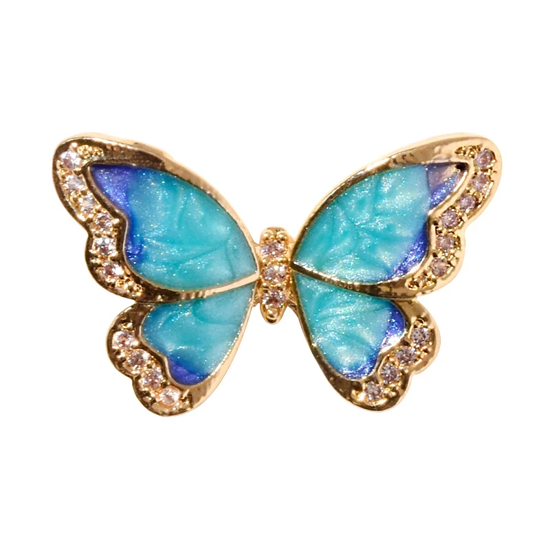 Новинка 3D Летающая бабочка из циркония украшения для ногтей сплав Бабочка
