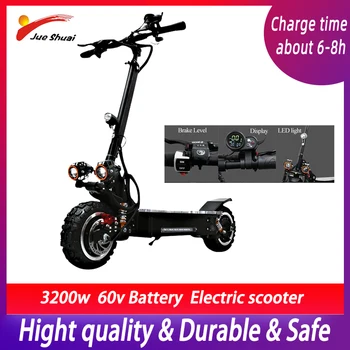 JS Off Road Electric Scooter 11"3200W 60V 80km/h E Scooter Adult Foldable Escooter Samsung Battery Patinete Eletrico Hoverboad
JS Off Road Electric Scooter 11"3200W 60V 80km/h E Scooter Adult Foldable Escooter Samsung Battery Patinete Eletrico Hoverboad