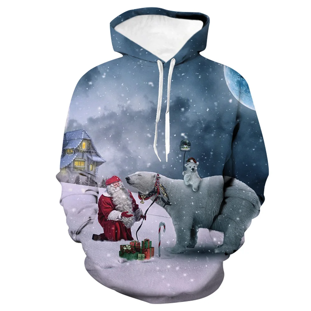 LISCN 2019 Christmas new autumn and winter hoodie 3D printing old man and polar bear print hoodie couple models
LISCN 2019 Christmas new autumn and winter hoodie 3D printing old man and polar bear print hoodie couple models