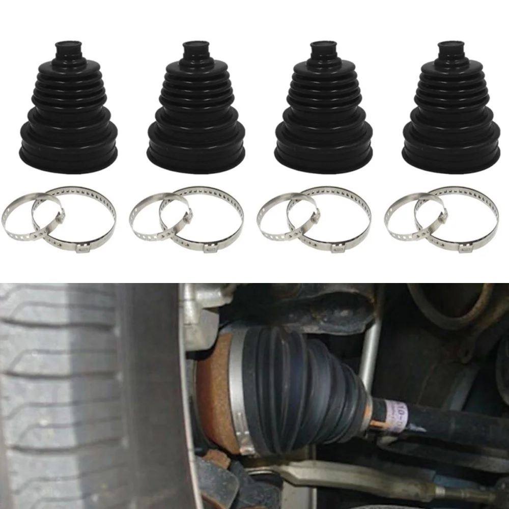 4 Set Silicone Constant Speed CV Boot Joint Dust Kit Cover Universal Ball Round With 4 Clamps Universal Ball Cage Circle
4 Set Silicone Constant Speed CV Boot Joint Dust Kit Cover Universal Ball Round With 4 Clamps Universal Ball Cage Circle