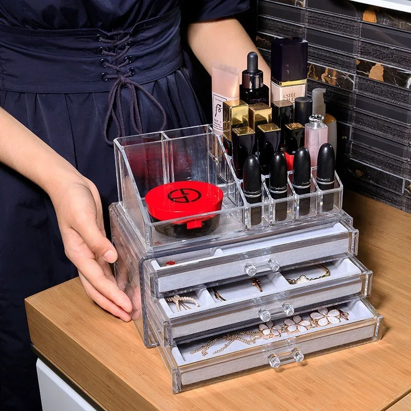 Practical Cosmetics Jewelry Storage Box Jewelry Makeup Tools Storage Finishing Dustproof Acrylic Storage Box Drawer Type
Practical Cosmetics Jewelry Storage Box Jewelry Makeup Tools Storage Finishing Dustproof Acrylic Storage Box Drawer Type