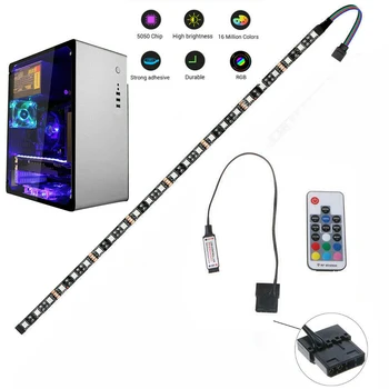Computer PC Case Adhesive led strip Light RGB 17key RF remote led lights for pc case 12V DC Background PC Molex Connector 4Pin
Computer PC Case Adhesive led strip Light RGB 17key RF remote led lights for pc case 12V DC Background PC Molex Connector 4Pin