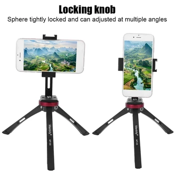 Manbily MT-03 Aluminium Alloy CNC Oxidation Process Mini Desktop Portable Foldable Tripod with Mobile Phone Bracket Kit
Manbily MT-03 Aluminium Alloy CNC Oxidation Process Mini Desktop Portable Foldable Tripod with Mobile Phone Bracket Kit