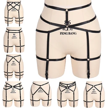 Black Harness Garter Belt Cage High Waist Stockings Suspender Harajuku Elastic Adjust Strap Bondage Body Cage Party Rave Wear 
Black Harness Garter Belt Cage High Waist Stockings Suspender Harajuku Elastic Adjust Strap Bondage Body Cage Party Rave Wear