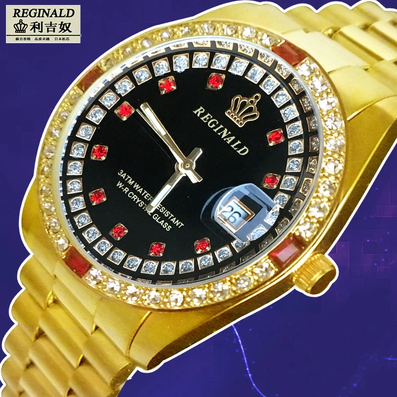 2020 мужские часы золотые Роскошные брендовые кварцевые наручные светящиеся