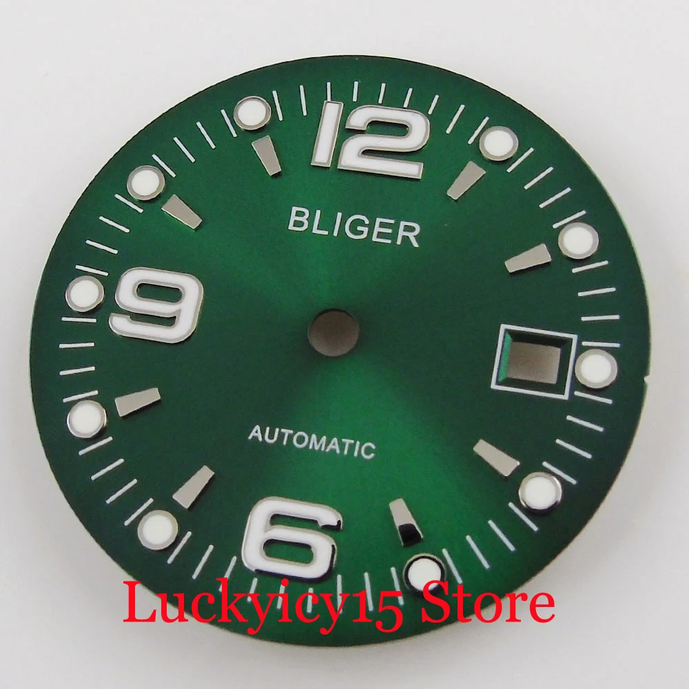Fit ETA 2836 MIYOTA Movement Green /Grey 31.5mm Luminous Watch Dial With Date Window
Fit ETA 2836 MIYOTA Movement Green /Grey 31.5mm Luminous Watch Dial With Date Window