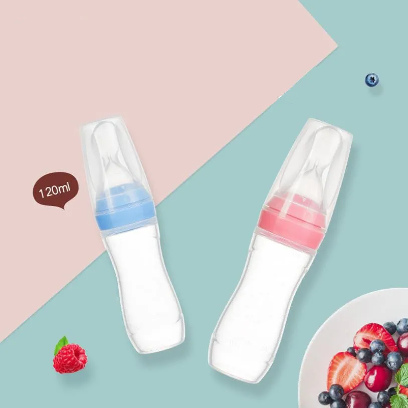 120ML Safe Baby Spoon Bottle Squeeze Feeder Silicone Spoons for Feeding Food Kids Toddler Baby Training Feeder Food Supplement
120ML Safe Baby Spoon Bottle Squeeze Feeder Silicone Spoons for Feeding Food Kids Toddler Baby Training Feeder Food Supplement