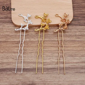 BoYuTe (10 Pieces/Lot) 27*28MM Metal Alloy Flower Branch Hair Stick Tiara Vintage Diy Bridal Wedding Hair Jewelry Accessories 
BoYuTe (10 Pieces/Lot) 27*28MM Metal Alloy Flower Branch Hair Stick Tiara Vintage Diy Bridal Wedding Hair Jewelry Accessories