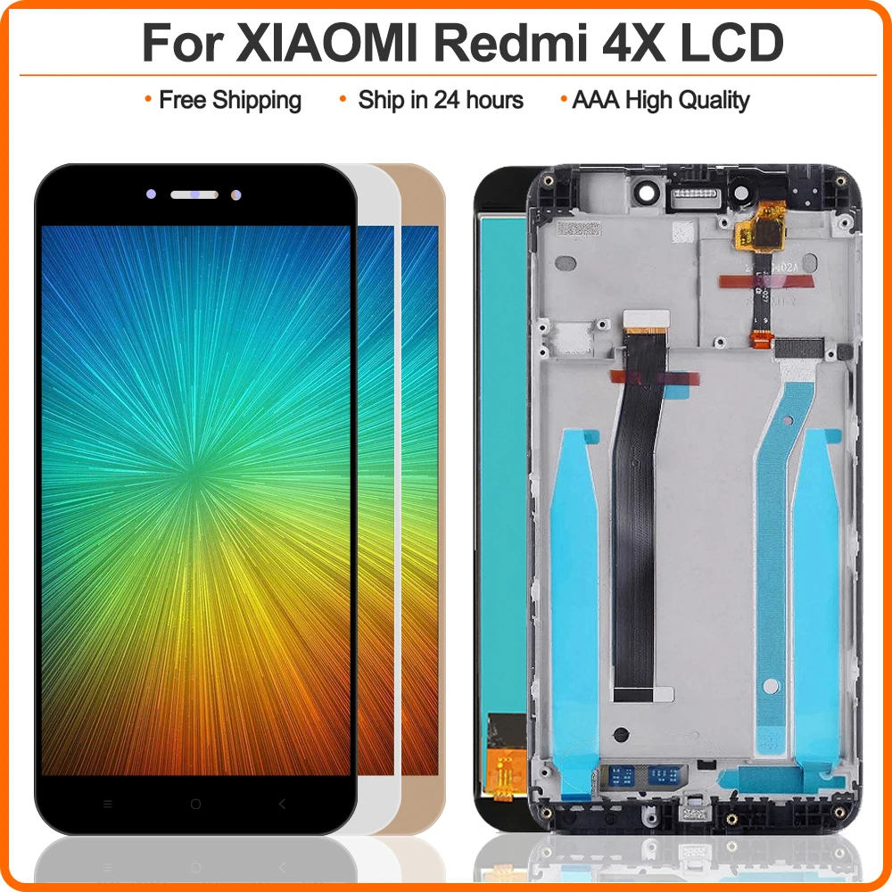 100% протестированный ЖК дисплей для Xiaomi Redmi 4X сенсорный экран дигитайзер в сборе с
