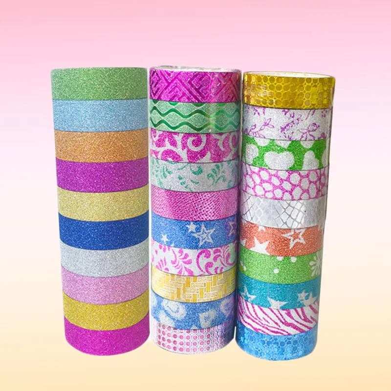 10PCS 1.5cmx3.0m Glitter Pattern Tape Self Adhesive Decorative Sticker Rolls Decor
10PCS 1.5cmx3.0m Glitter Pattern Tape Self Adhesive Decorative Sticker Rolls Decor