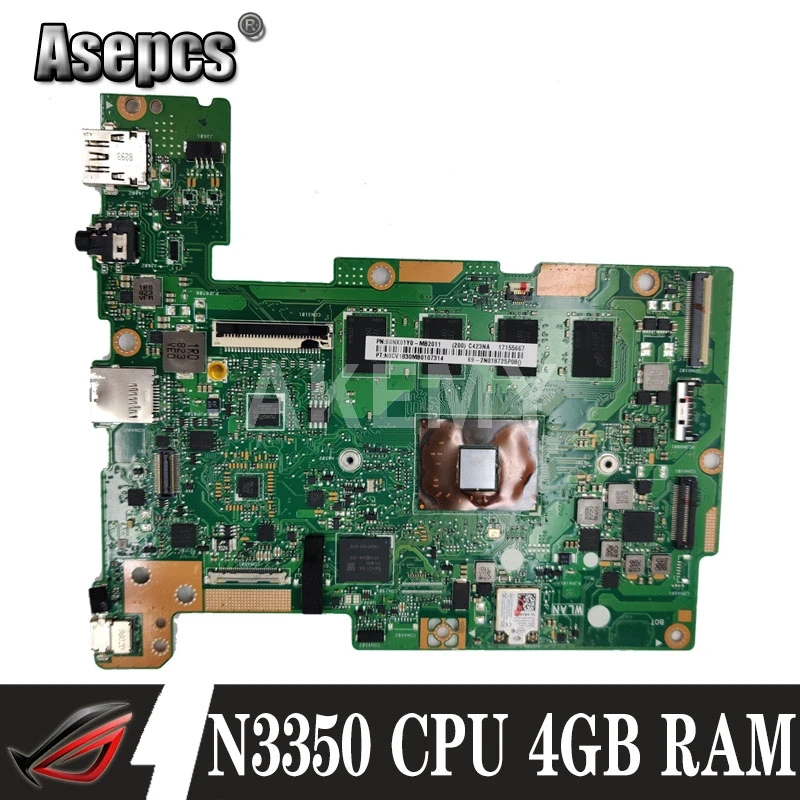 C423NA материнская плата N3350 CPU 4 Гб RAM 64 SSD для Asus Chromebook C423N C423 C223NA ноутбука | Компьютеры