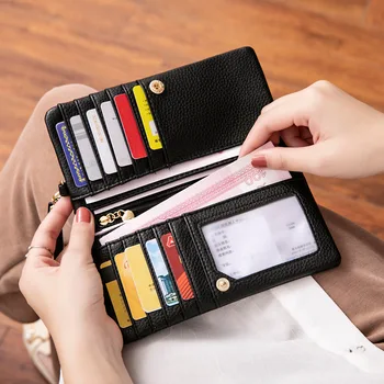 Leather Goods New Style Retro Wallet Large Capacity Women's Wallet Fashion Elegant Multi-functional Purse Women's Wallet 
Leather Goods New Style Retro Wallet Large Capacity Women's Wallet Fashion Elegant Multi-functional Purse Women's Wallet