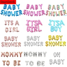 Babyshower folha balões ar látex balão confetes gênero revelar bebê chuveiro menino é uma menina 1st festa de aniversário decoração crianças(China)