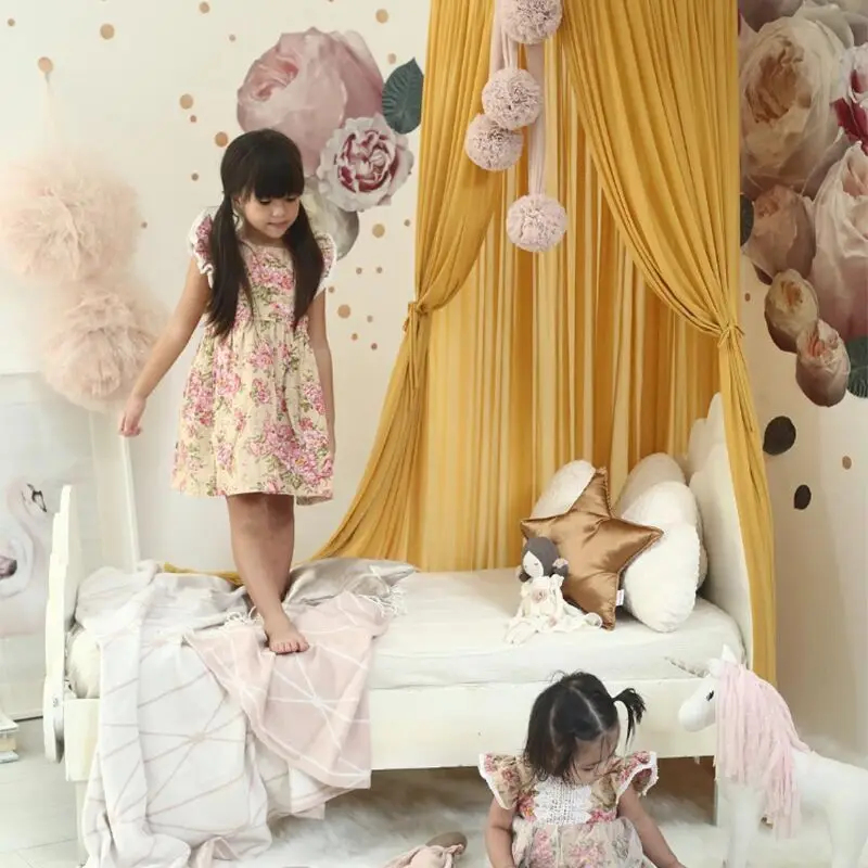 Кружевной балдахин принцессы в скандинавском стиле для детской кроватки