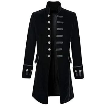 Men Long Sleeve Steampunk Jacket Coats Stand Collar Fashion Jacquard Punk Coat Casual Gothic Windbreaker Male Overcoat
Men Long Sleeve Steampunk Jacket Coats Stand Collar Fashion Jacquard Punk Coat Casual Gothic Windbreaker Male Overcoat
