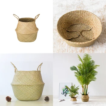 Household Storage Foldable Natural Seagrass Woven Storage Basket Pot Garden Flower Vase Hanging Wicker Basket Bellied Baskets
Household Storage Foldable Natural Seagrass Woven Storage Basket Pot Garden Flower Vase Hanging Wicker Basket Bellied Baskets