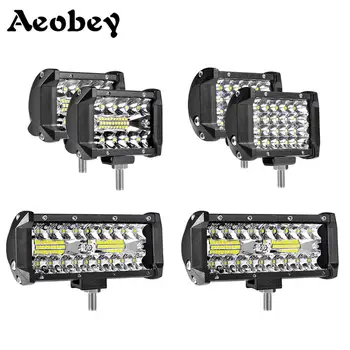 Aeobey Led Work Light Sets 2x 4inch 60w 2x 4inch 72w 2x 7inch 120w Led Bar for Wrangler ATV Truck 12v 24v Light Bar 4x4 Off Road
Aeobey Led Work Light Sets 2x 4inch 60w 2x 4inch 72w 2x 7inch 120w Led Bar for Wrangler ATV Truck 12v 24v Light Bar 4x4 Off Road