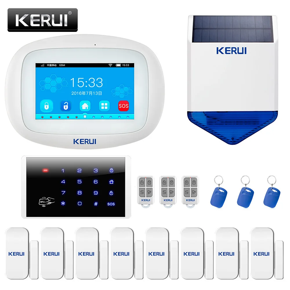 KERUI K52 Alarm System 4.3inch Full Color Touch Screen WIFI GSM Security Alarm System With App Remorte Control English Language
KERUI K52 Alarm System 4.3inch Full Color Touch Screen WIFI GSM Security Alarm System With App Remorte Control English Language