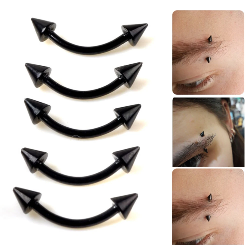 5pcs Cool Fashion Spike Eyebrow Ring Barbells 17G 18G 19G Stainless Steel Eye Rings Banana Body Piercing Jewelry For Women
5pcs Cool Fashion Spike Eyebrow Ring Barbells 17G 18G 19G Stainless Steel Eye Rings Banana Body Piercing Jewelry For Women