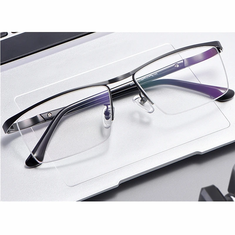 Men's Metal Half-Frame Spectacle Frame Ultra Light Fashion Spectacle Frame Anti-Blue Light Computer Optical Prescription Glasses
Men's Metal Half-Frame Spectacle Frame Ultra Light Fashion Spectacle Frame Anti-Blue Light Computer Optical Prescription Glasses