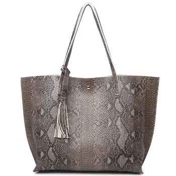 Tassel Handbags totes Serpentine Snake Pattern Woman PU Leather Large Capacity Female Shoulder Bags Women messenger Bags
Tassel Handbags totes Serpentine Snake Pattern Woman PU Leather Large Capacity Female Shoulder Bags Women messenger Bags