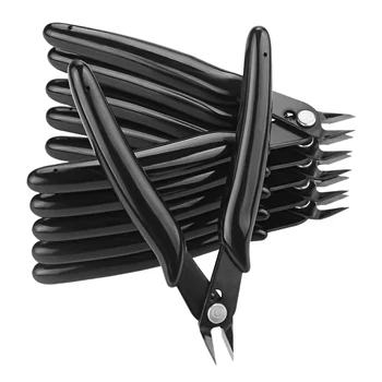 6 Pack 170 Flush Cutter 5 Inch Mini Precision Wire Cutters Black Diagonal Cutting Pliers for Electronic, Model, Jewelry Making
6 Pack 170 Flush Cutter 5 Inch Mini Precision Wire Cutters Black Diagonal Cutting Pliers for Electronic, Model, Jewelry Making