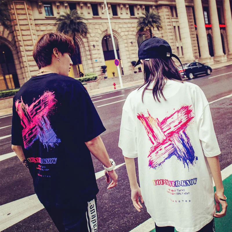 New Summer Couple Short-sleeved T-shirt Cotton Loose Five-sleeve Top for Men and Women
New Summer Couple Short-sleeved T-shirt Cotton Loose Five-sleeve Top for Men and Women