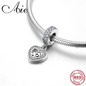 New 925 Sterling Silver clear CZ gift for mom DIY fine heart Pendant Beads Fit Original European Charm Bracelet Jewelry making 
New 925 Sterling Silver clear CZ gift for mom DIY fine heart Pendant Beads Fit Original European Charm Bracelet Jewelry making