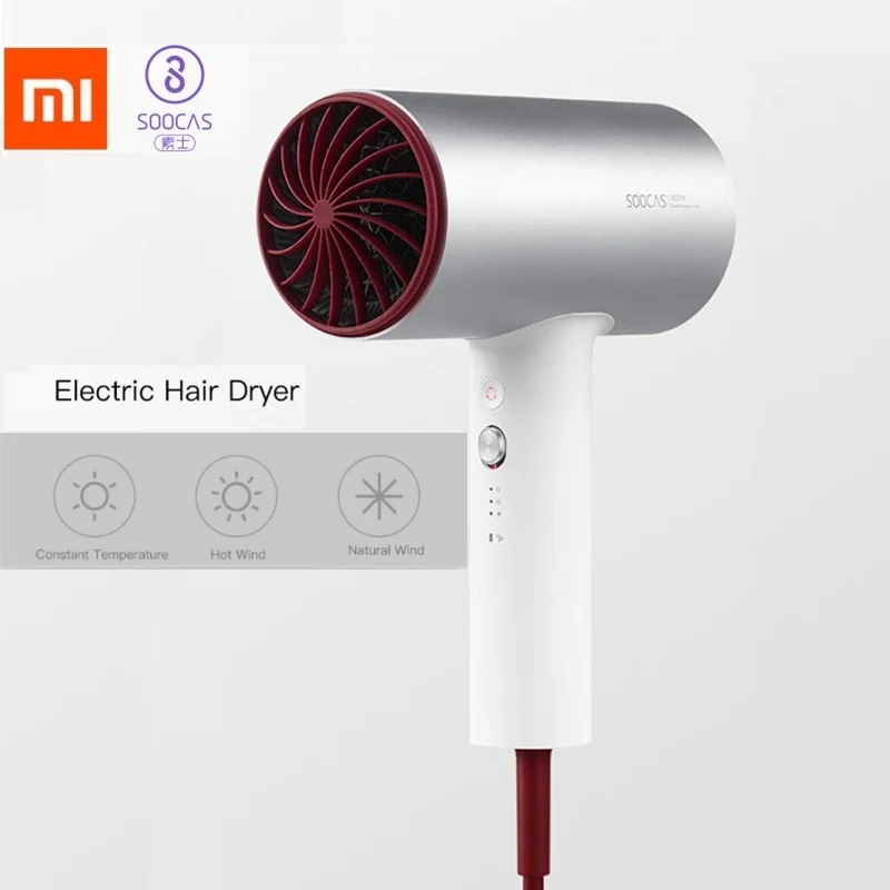 Xiaomi Mijia SOOCAS Soocare H3 Negative Ions Professional Quick Drying Electric Hair Care Dryer Tool Smart Home Kits Dryer
Xiaomi Mijia SOOCAS Soocare H3 Negative Ions Professional Quick Drying Electric Hair Care Dryer Tool Smart Home Kits Dryer