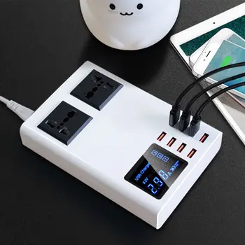 175x120x37mm Smart 8 Port Charging Socket Universal 110V-240V LED Display Charging Stand USB Charger Power Adapter 
175x120x37mm Smart 8 Port Charging Socket Universal 110V-240V LED Display Charging Stand USB Charger Power Adapter