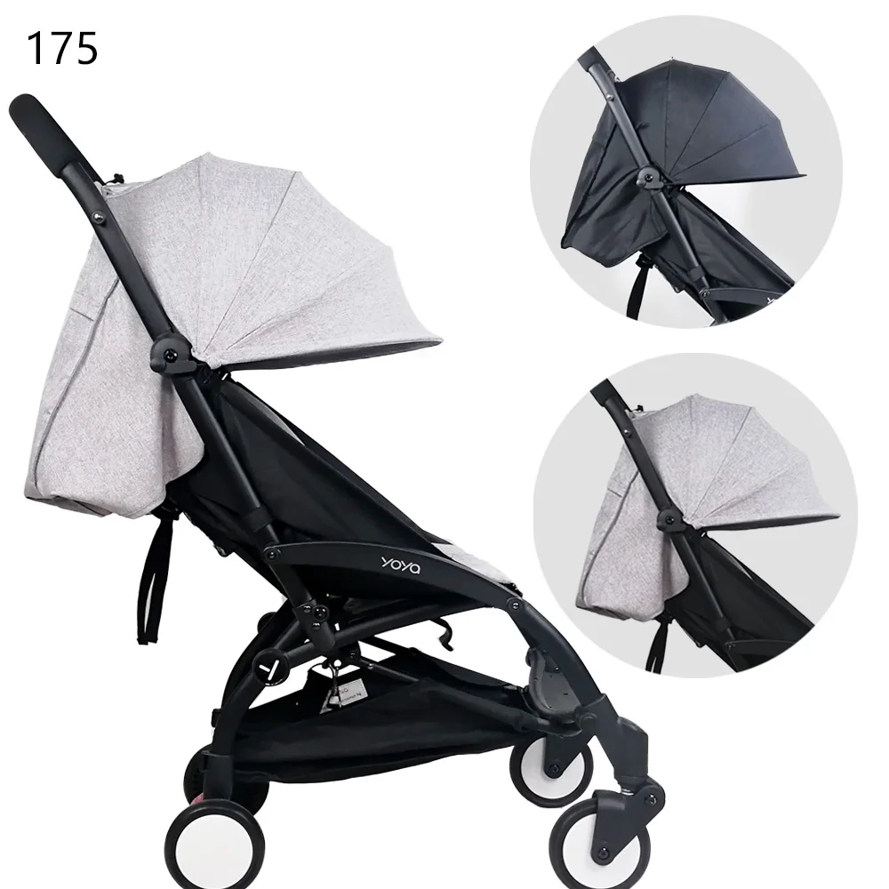 

175 Degrees Stroller Accessories For Babyzen Yoyo Yoya Seat Liners Sun Shade Cover Back Zipper Pocket Hood & Mattress For Yoyo