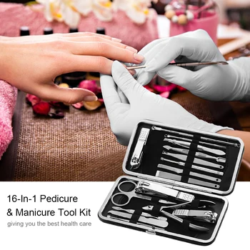 16-In-1 Manicure & Pedicure Tool Kit Portable Nail Clippers Set with Acne Needle Nail File Trimmer Eyebrow Scissors Ear Spoon
16-In-1 Manicure & Pedicure Tool Kit Portable Nail Clippers Set with Acne Needle Nail File Trimmer Eyebrow Scissors Ear Spoon