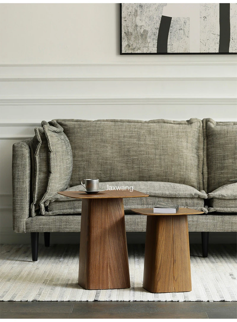 Coffee Tables Luxury Nordic Walnut Color Wooden Living Room Dining Room Balcony Casual Simple Side Table Combination Foot Table